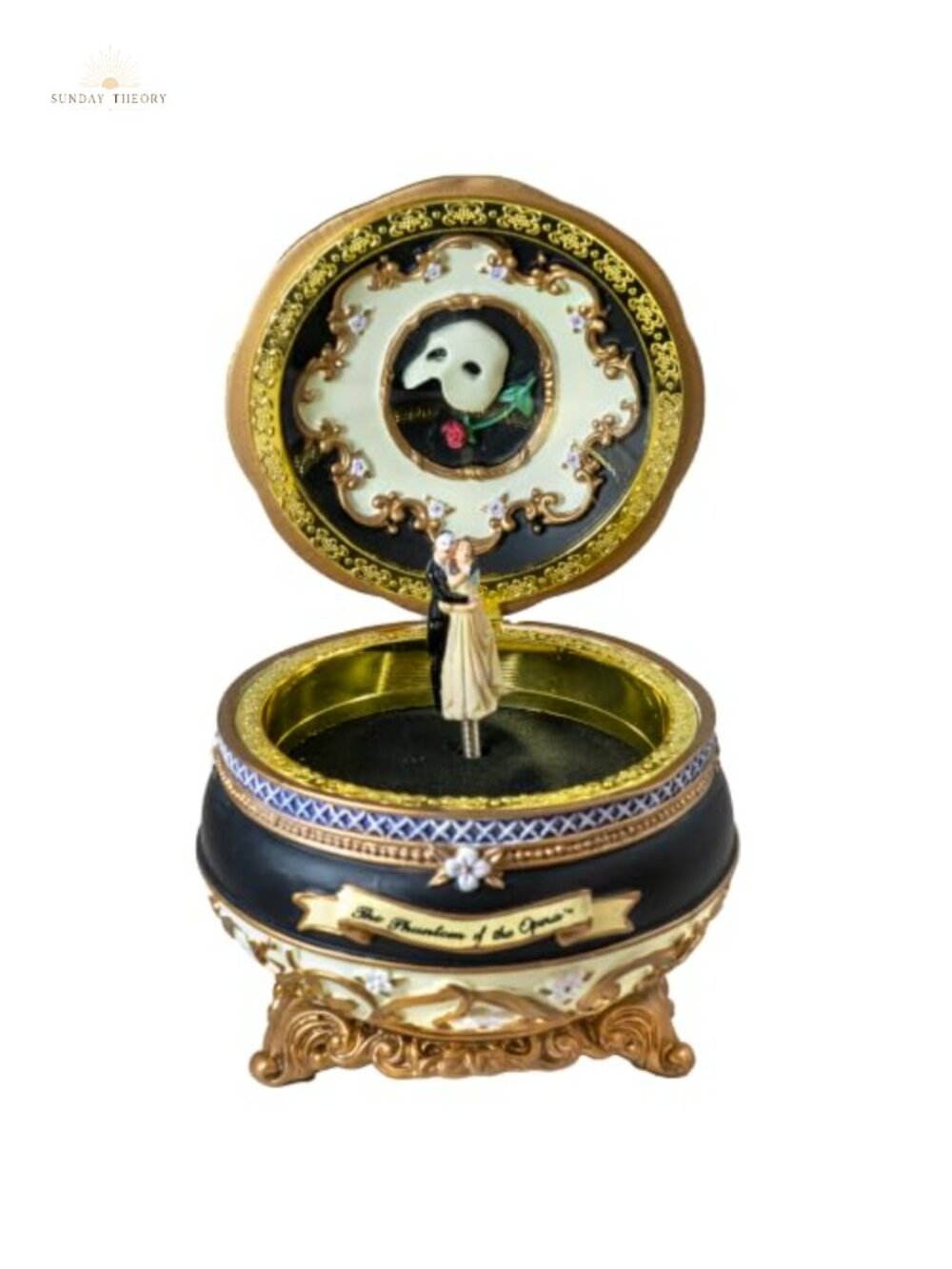 Music Box Hinged Trinket Jewelry Box Phantom of the Opera Musical Figurine